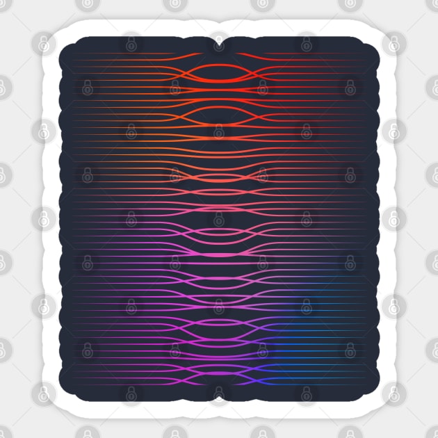 Gradient twisted fibers Sticker by BumbleBambooPrints